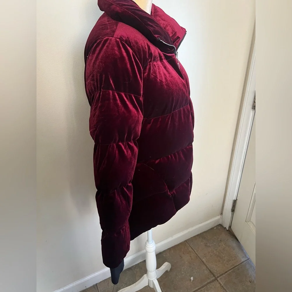 Killstar deadliest nightvelvet puffer jacket in red size extra large XL - Picture 5 of 7
